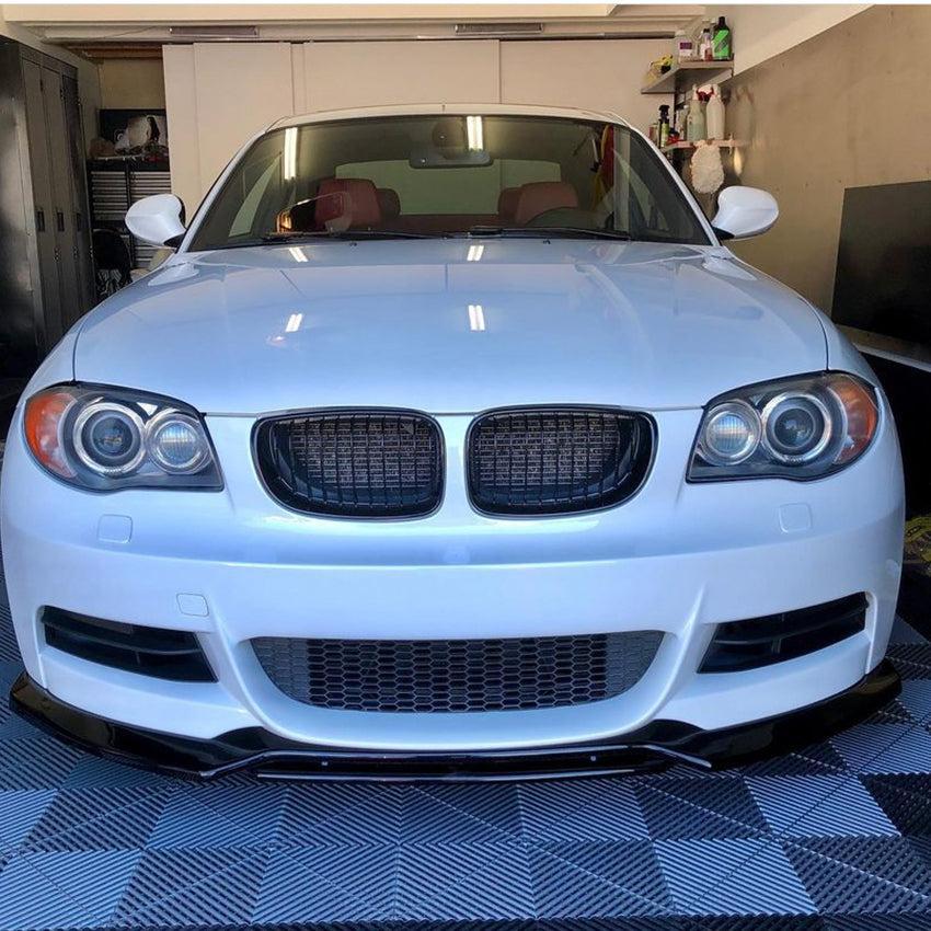 V Style Gloss Black Front Splitter for BMW 1 Series E82 E88 2007-2013-Carbon Factory