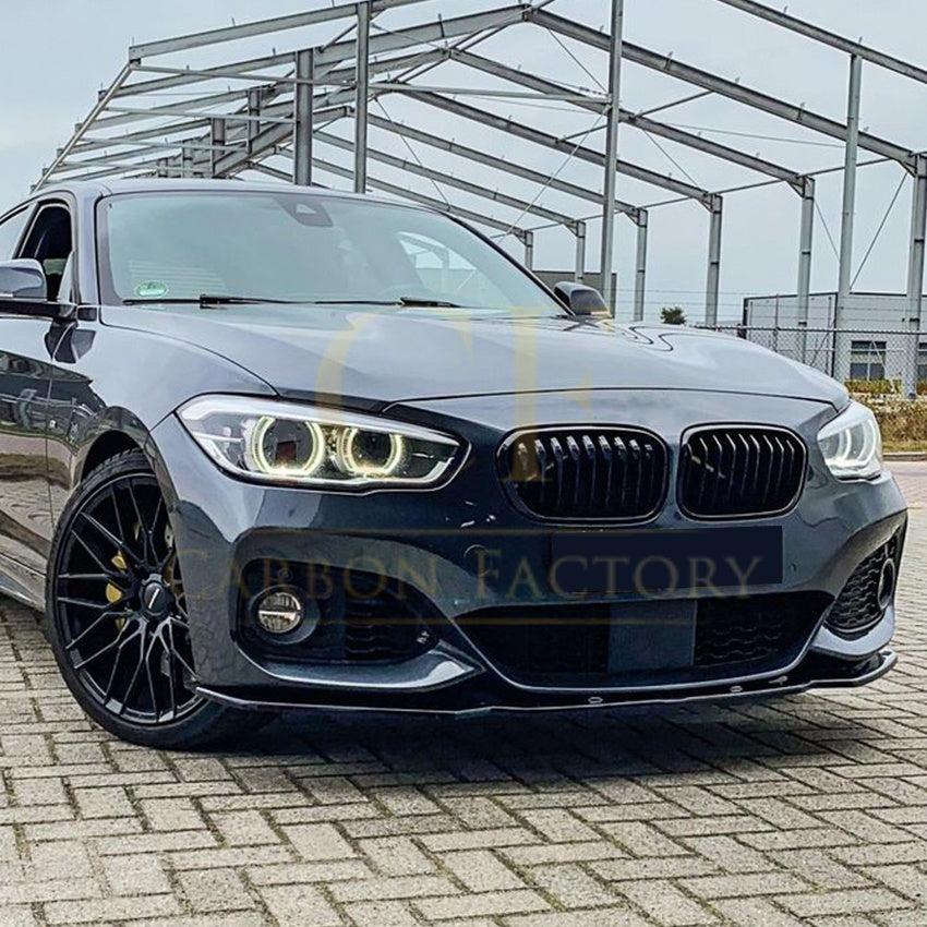 V Style Gloss Black Front Splitter for BMW F20 F21 1 Series LCI M Sport 15-19-Carbon Factory