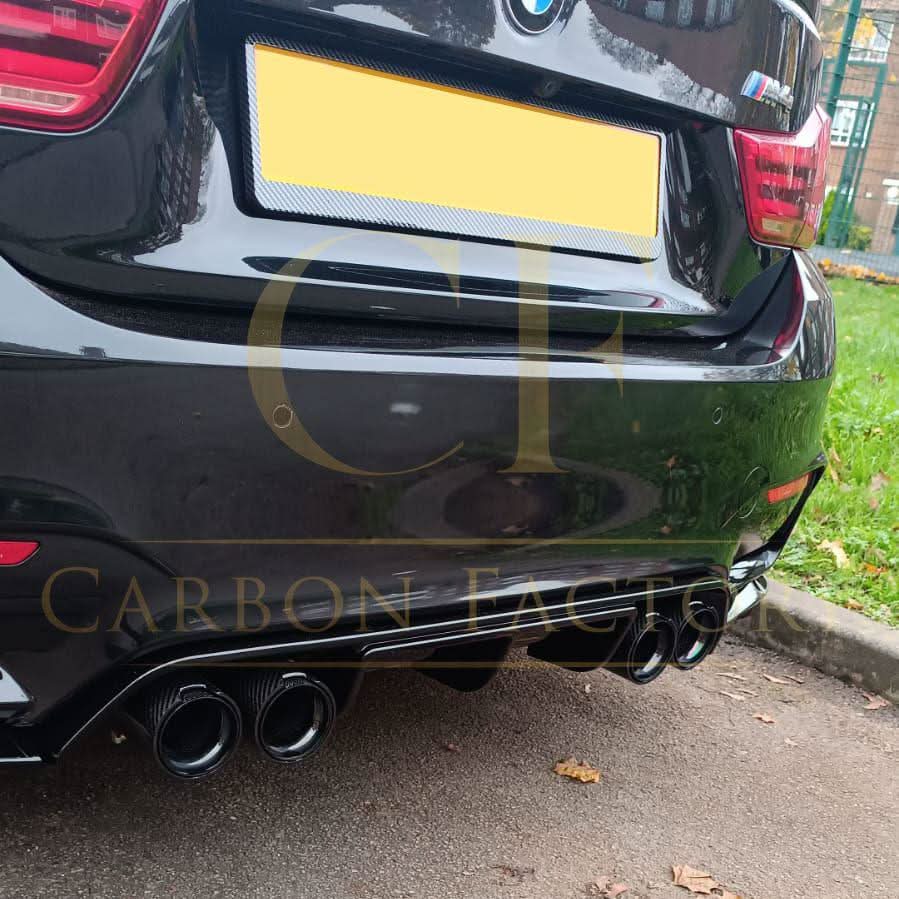 V Style Gloss Black Rear Diffuser for BMW F80 M3 F82 F83 M4 14-20 - Carbon Factory