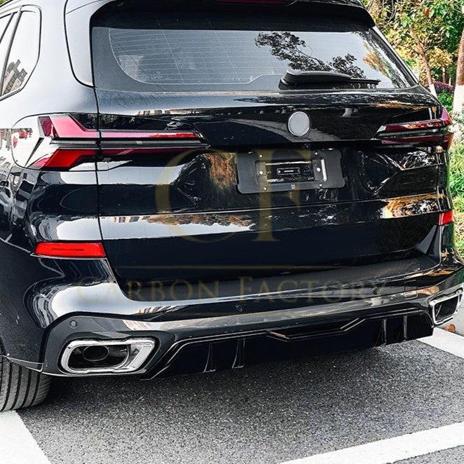 V Style Gloss Black Rear Diffuser for BMW G05 X5 19-25-Carbon Factory
