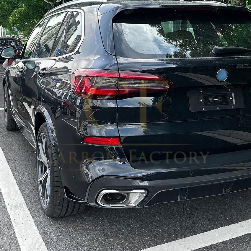 V Style Gloss Black Rear Diffuser for BMW G05 X5 19-25-Carbon Factory