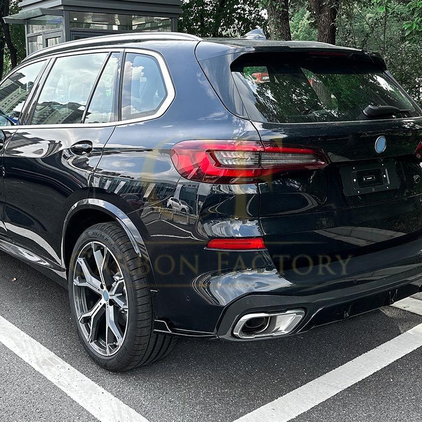 V Style Gloss Black Rear Diffuser for BMW G05 X5 19-25-Carbon Factory