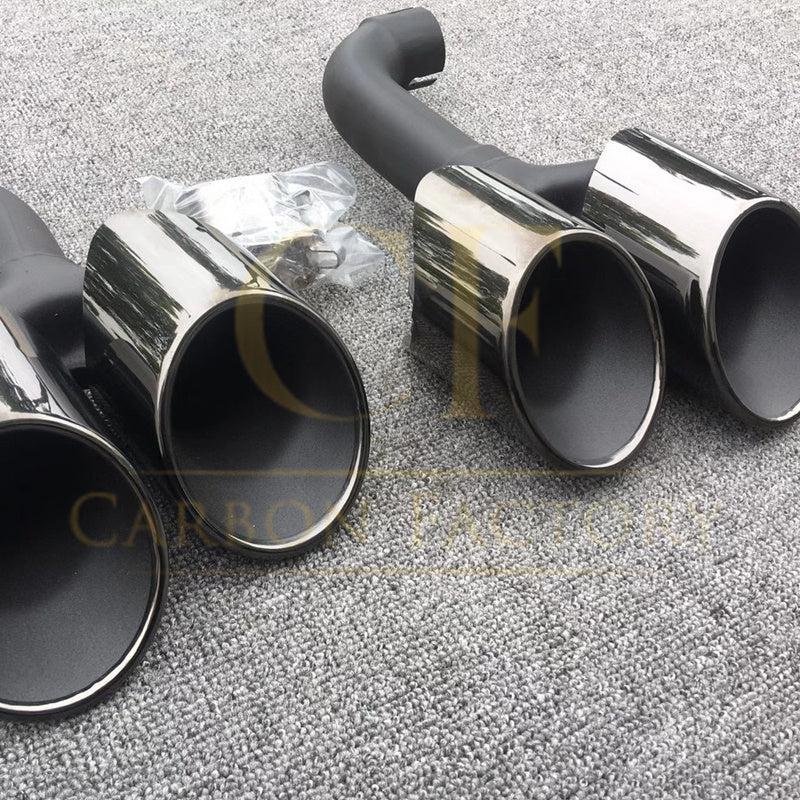 V Style Gloss Black Rear Diffuser with Exhaust Tips for BMW G01 X3 18-21-Carbon Factory