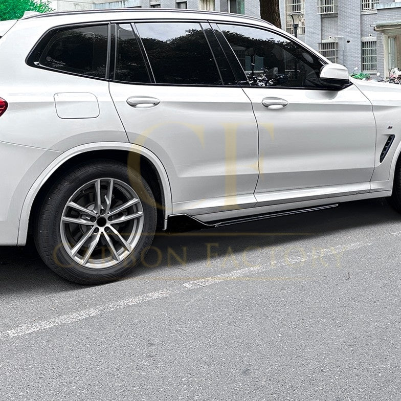 V Style Gloss Black Side Skirts for BMW G01 X3 G02 X4 18-24-Carbon Factory