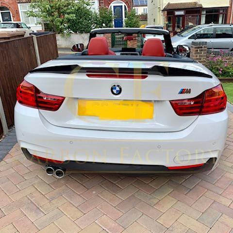 V Style Pre-Preg Carbon Fibre Boot Spoiler for BMW 4 Series F33 Convertible inc F83 M4 14-20-Carbon Factory