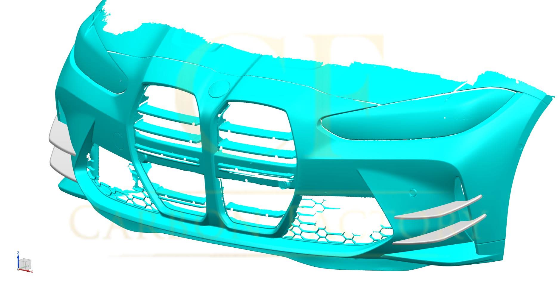 V Style Pre-Preg Carbon Fibre Front Canards for BMW G80 M3 G82 G83 M4 21-Present - Carbon Factory