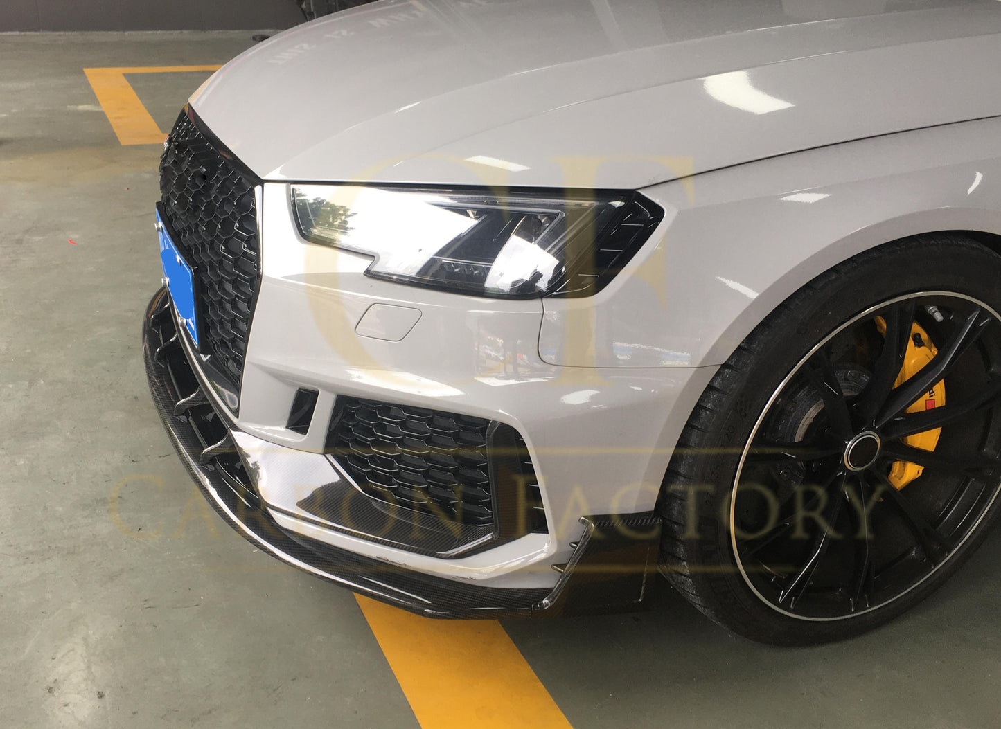 V Style Pre-Preg Carbon Fibre Front Splitter for Audi B9 RS4 18-20 - Carbon Factory