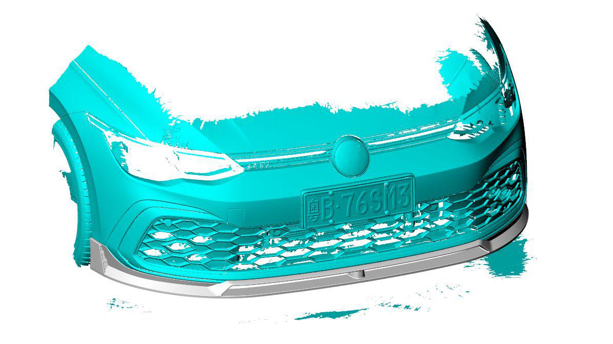 V Style Pre-Preg Carbon Fibre Front Splitter for VW Golf MK8 GTI 21-Present-Carbon Factory