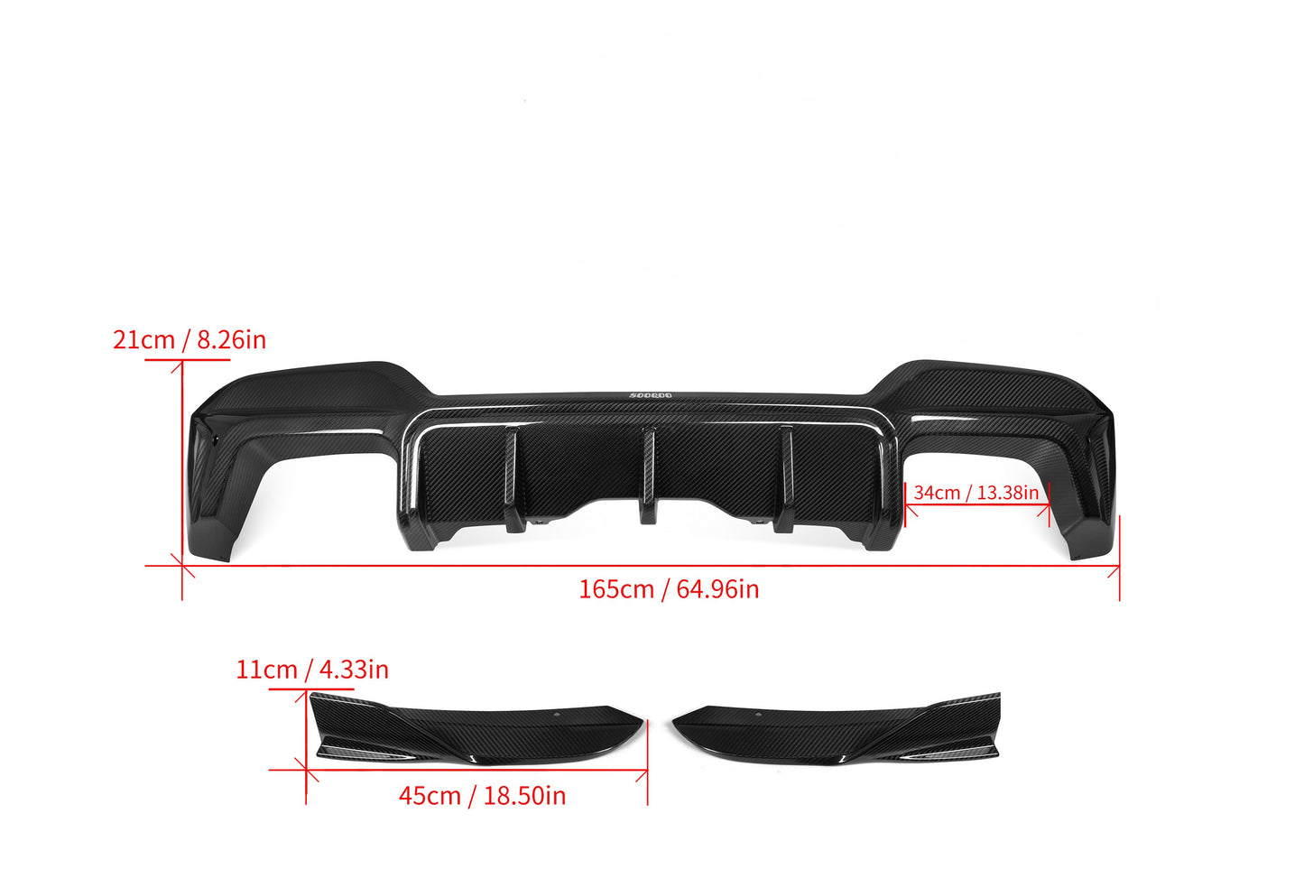 V Style Pre-Preg Carbon Fibre Rear Diffuser for BMW F97 X3M LCI 22-24-Carbon Factory