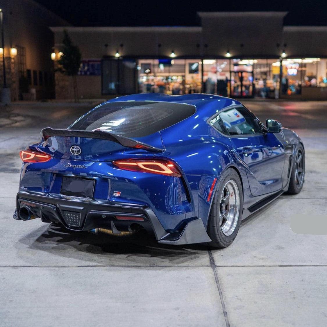 V Style Pre-Preg Carbon Fibre Rear Spoiler for Toyota A90 Supra 19-Present-Carbon Factory