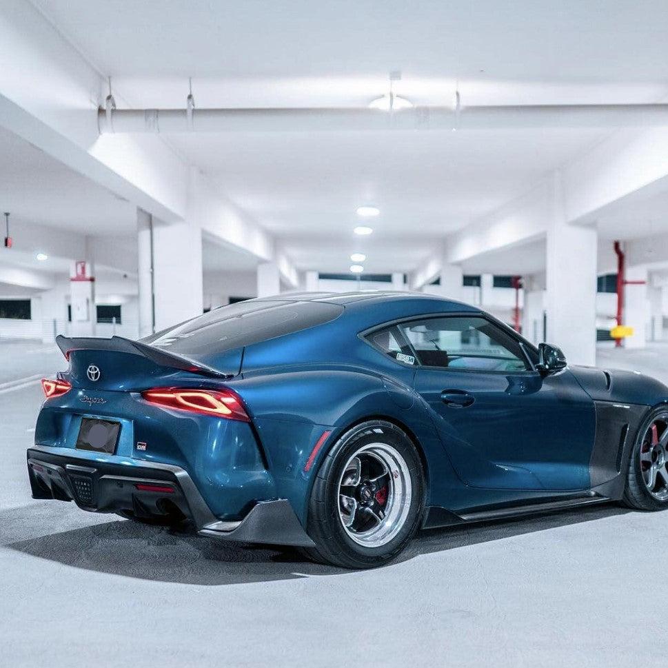 V Style Pre-Preg Carbon Fibre Rear Spoiler for Toyota A90 Supra 19-Present-Carbon Factory