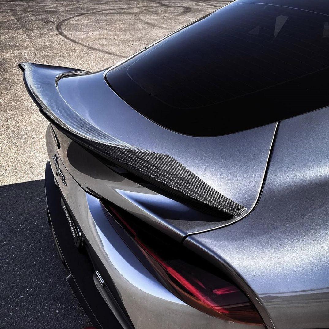 V Style Pre-Preg Carbon Fibre Rear Spoiler for Toyota A90 Supra 19-Present-Carbon Factory