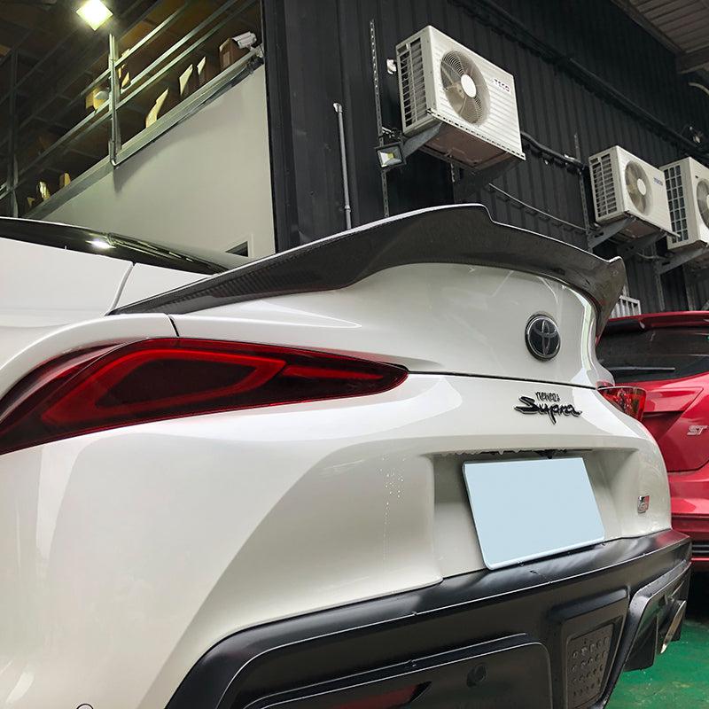 V Style Pre-Preg Carbon Fibre Rear Spoiler for Toyota A90 Supra 19-Present-Carbon Factory