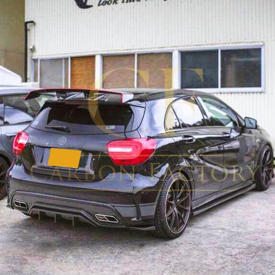 VRS Style Carbon Fibre Side Skirts for Mercedes Benz W176 A Class C117 Coupe 13-18-Carbon Factory