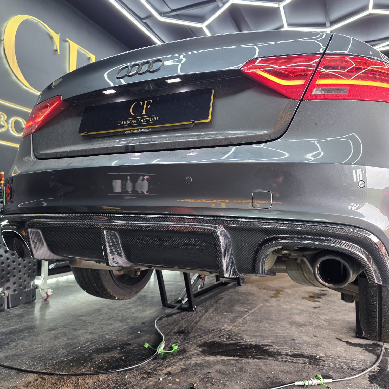 RS Style Carbon Fibre Rear Diffuser for Audi B8.5 S5 & A5 S Line 11-16 - Carbon Factory