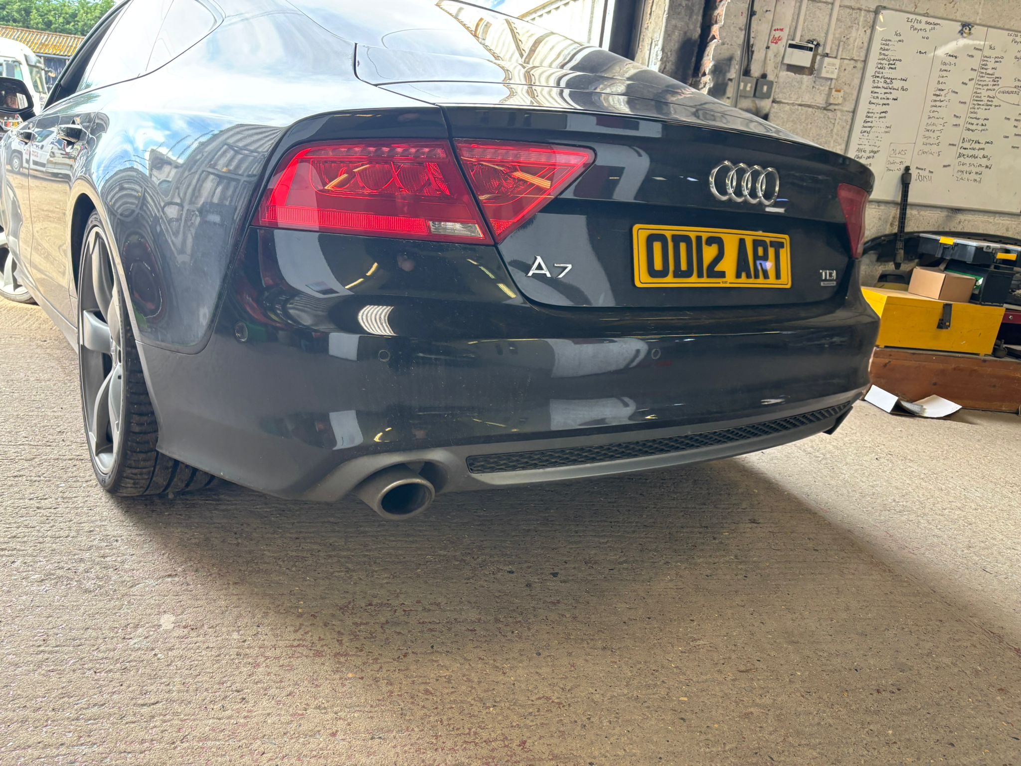 V Style Carbon Fibre Rear Diffuser for Audi 4G A7 S Line 10-14 - Carbon Factory