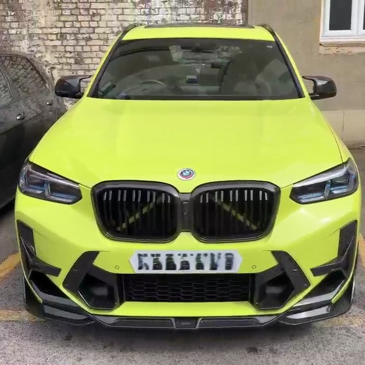 SQ Style Pre-Preg Carbon Fibre Front Splitter for BMW F97 X3M F98 X4M LCI 22-26 - Carbon Factory