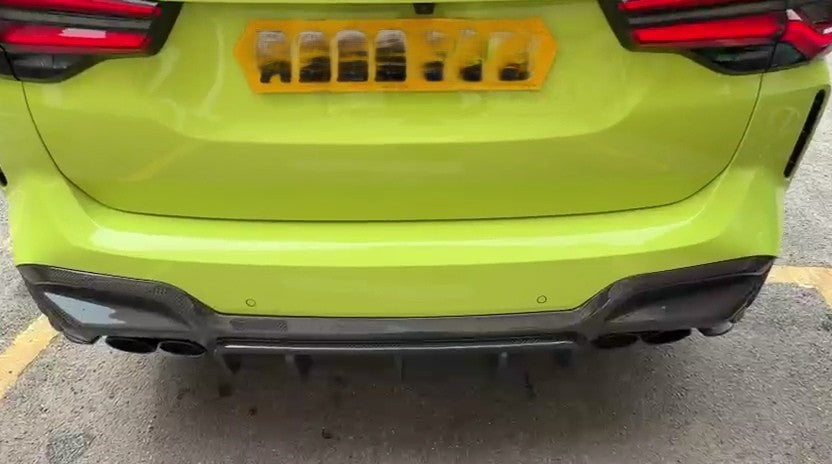 V Style Pre-Preg Carbon Fibre Rear Diffuser for BMW F97 X3M LCI 22-24 - Carbon Factory