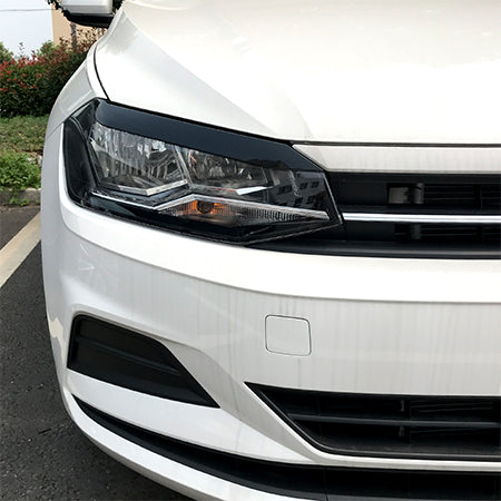 Gloss Black Headlight Trims for VW Polo MK6 18-26