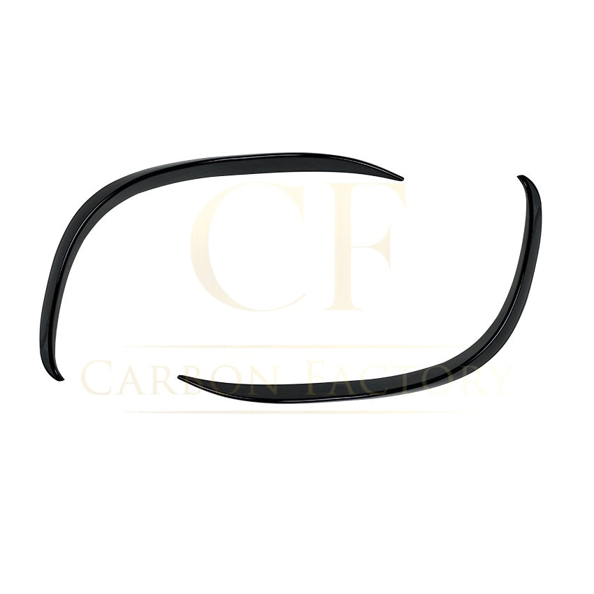 Gloss Black Front Canards (Long) for Mercedes Benz W205 C Class 19-21 - Carbon Factory