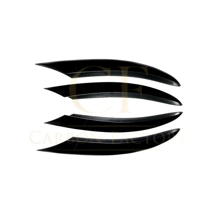 Gloss Black Front Side Grille Trims for Mercedes Benz W205 C Class 19-21 - Carbon Factory
