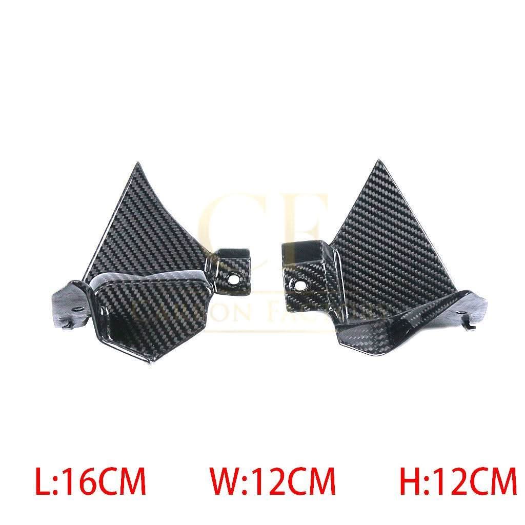 Pre-preg Carbon Fibre Dash Panel Side Covers for Yamaha R1 2020-2024 - Carbon Factory