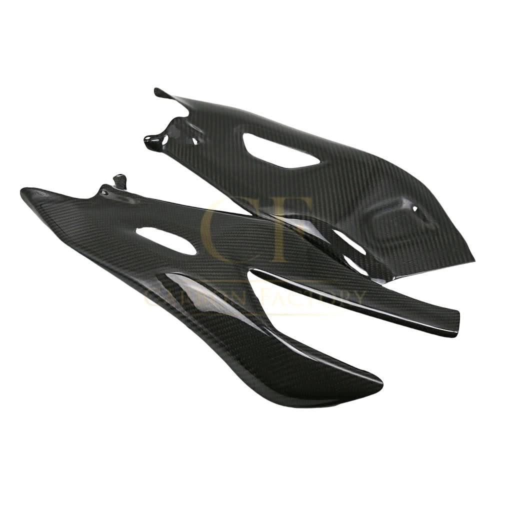 Pre-preg Carbon Fibre Swingarm Covers Protectors for Yamaha R1 2015-2024 - Carbon Factory