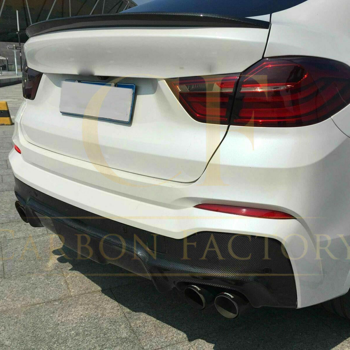 3D Style Carbon Fibre Rear Diffuser for BMW F26 X4 M Sport 15-Present - Carbon Factory