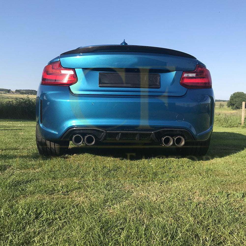 Big Fins Style Carbon Fibre Rear Diffuser for BMW F87 F87C M2 16-21 - Carbon Factory