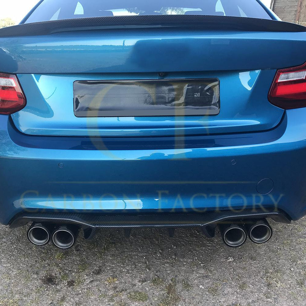 Big Fins Style Carbon Fibre Rear Diffuser for BMW F87 F87C M2 16-21 - Carbon Factory