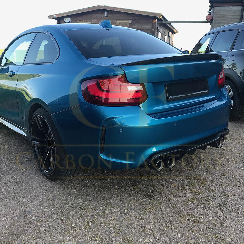 Big Fins Style Carbon Fibre Rear Diffuser for BMW F87 F87C M2 16-21 - Carbon Factory