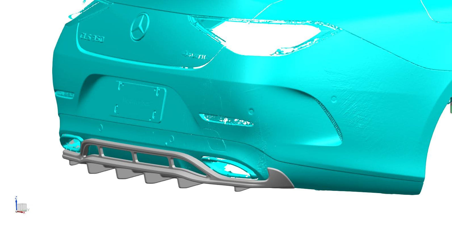 Brabus Style Carbon Fibre Rear Diffuser for Mercedes Benz C257 CLS 19-Present - Carbon Factory