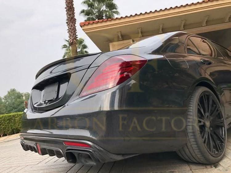 Brabus Style Carbon Fibre Rear Diffuser for Mercedes Benz W222 S Class Saloon 14-17 - Carbon Factory