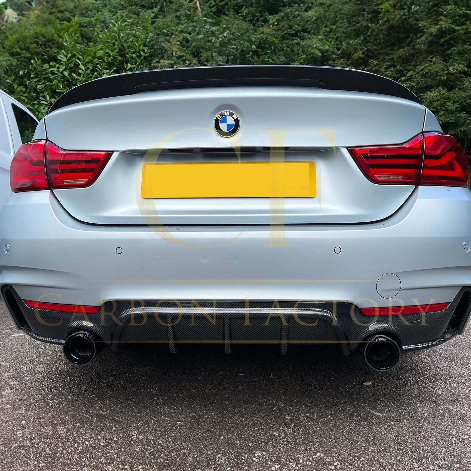 Carbon Fibre Rear Diffuser Dual Exhaust for BMW F32 F33 F36 4 Series 14-20 - Carbon Factory