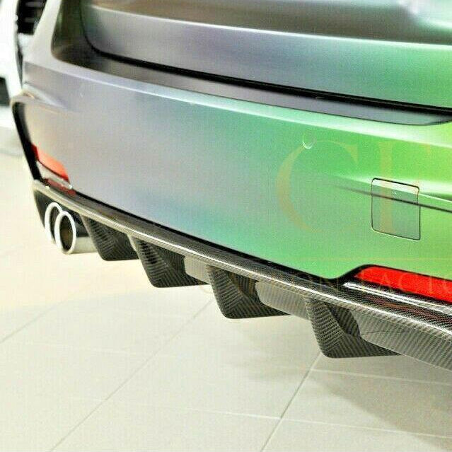 Carbon Fibre Rear Diffuser Twin Exhaust for BMW F30 F31 3 Series 12-19 - Carbon Factory