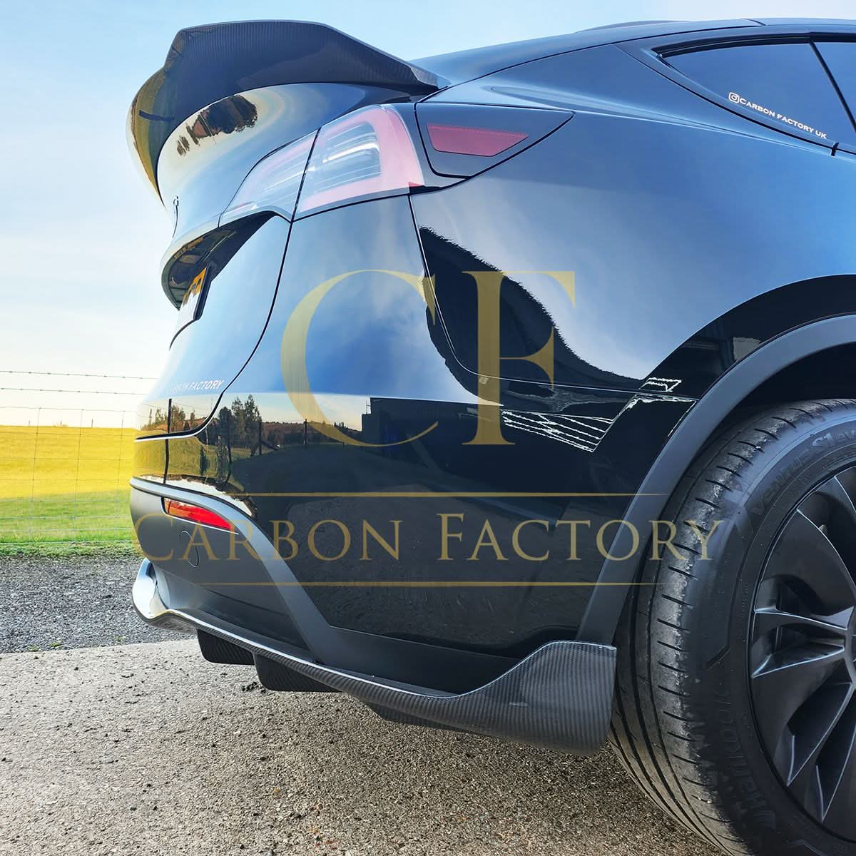 CS Style Carbon Fibre Rear Diffuser for Tesla Model Y 19-24 - Carbon Factory