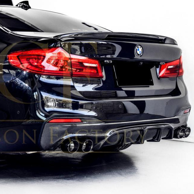 FD Style Carbon Fibre Rear Diffuser for BMW G30 G31 5 Series M Sport 17-23 - Carbon Factory