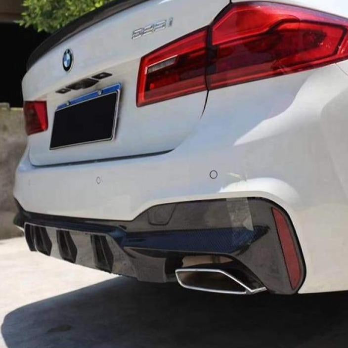 M5 Style Carbon Fibre Rear Diffuser for BMW G30 G31 5 Series M Sport 17-23 - Carbon Factory