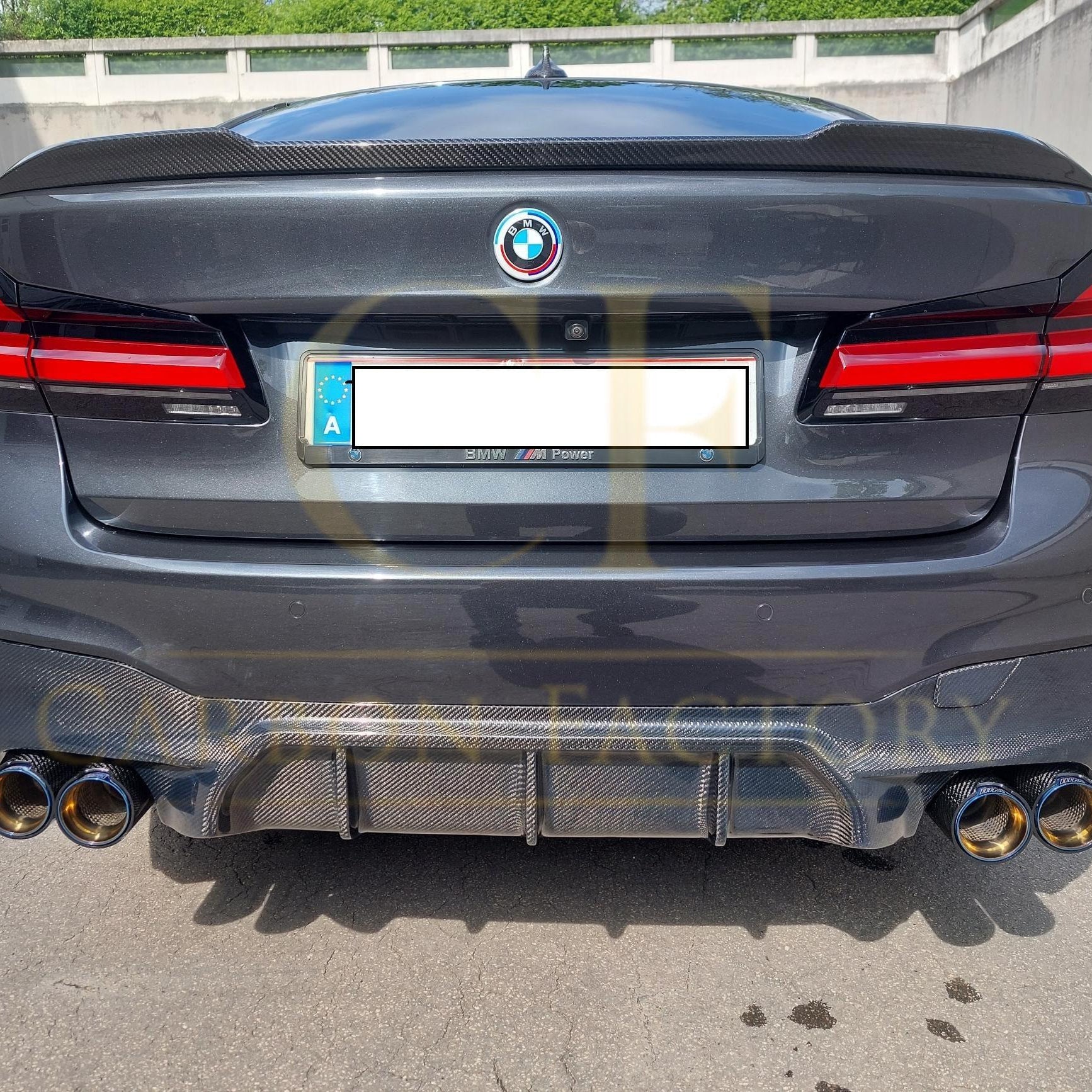 M5 Style Carbon Fibre Rear Diffuser for BMW G30 G31 5 Series M Sport 17-23 - Carbon Factory