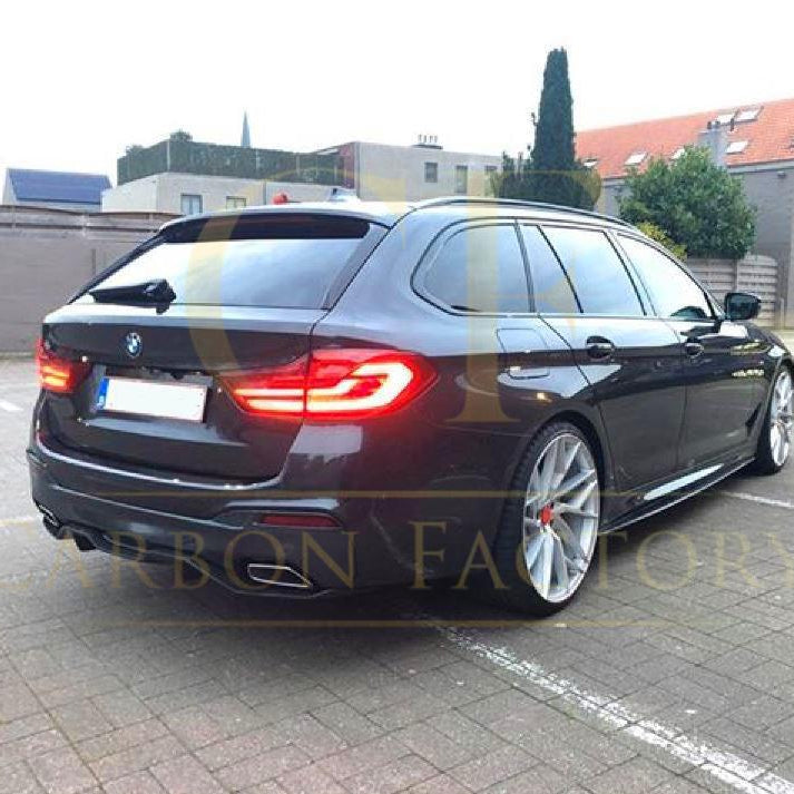 MP Style Carbon Fibre Rear Diffuser 2 Pieces for BMW G30 G31 5 Series M Sport 17-23 - Carbon Factory