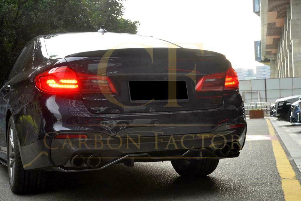 MP Style Carbon Fibre Rear Diffuser 2 Pieces for BMW G30 G31 5 Series M Sport 17-23 - Carbon Factory