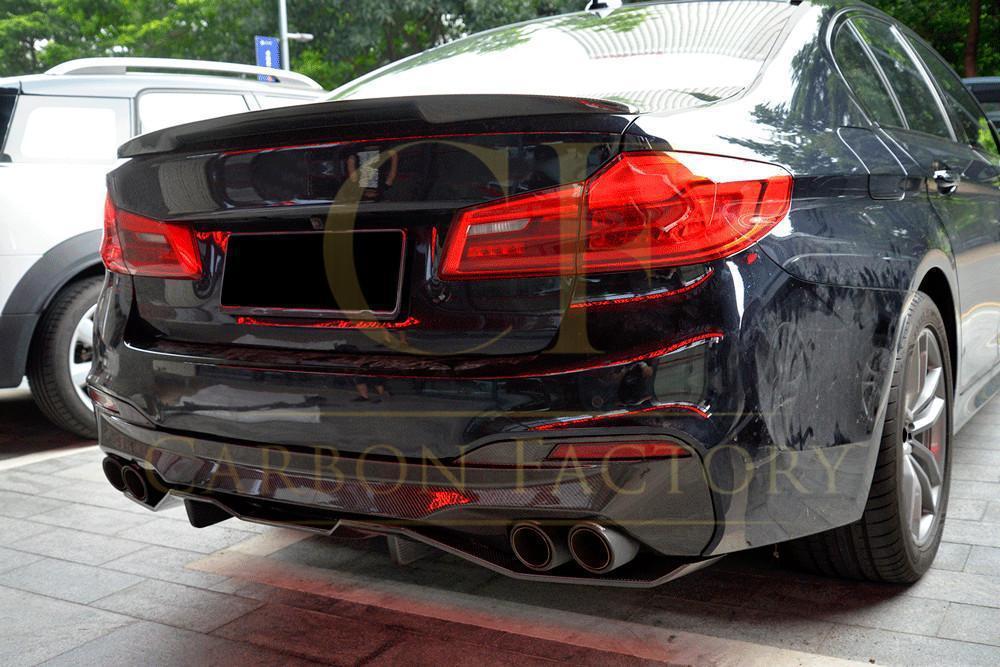 MP Style Carbon Fibre Rear Diffuser 2 Pieces for BMW G30 G31 5 Series M Sport 17-23 - Carbon Factory