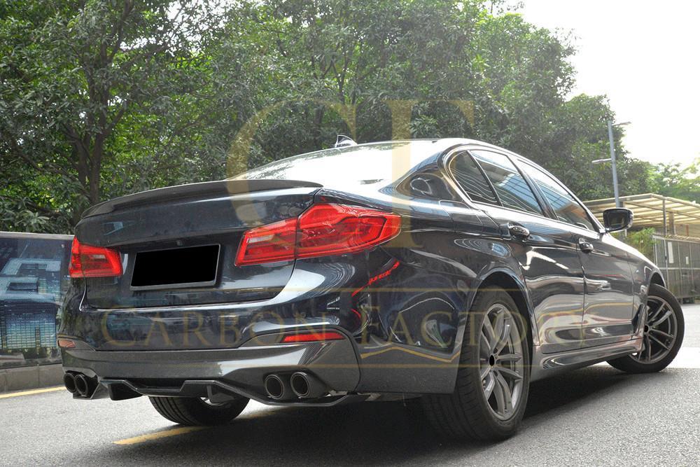 MP Style Carbon Fibre Rear Diffuser 2 Pieces for BMW G30 G31 5 Series M Sport 17-23 - Carbon Factory