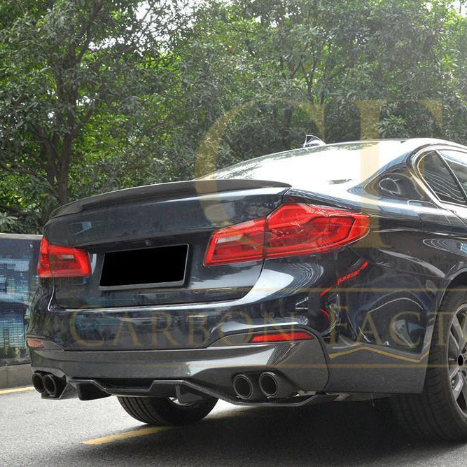 MP Style Carbon Fibre Rear Diffuser 2 Pieces for BMW G30 G31 5 Series M Sport 17-23 - Carbon Factory