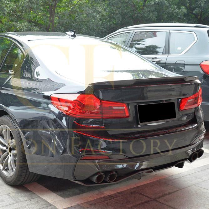 MP Style Carbon Fibre Rear Diffuser 2 Pieces for BMW G30 G31 5 Series M Sport 17-23 - Carbon Factory