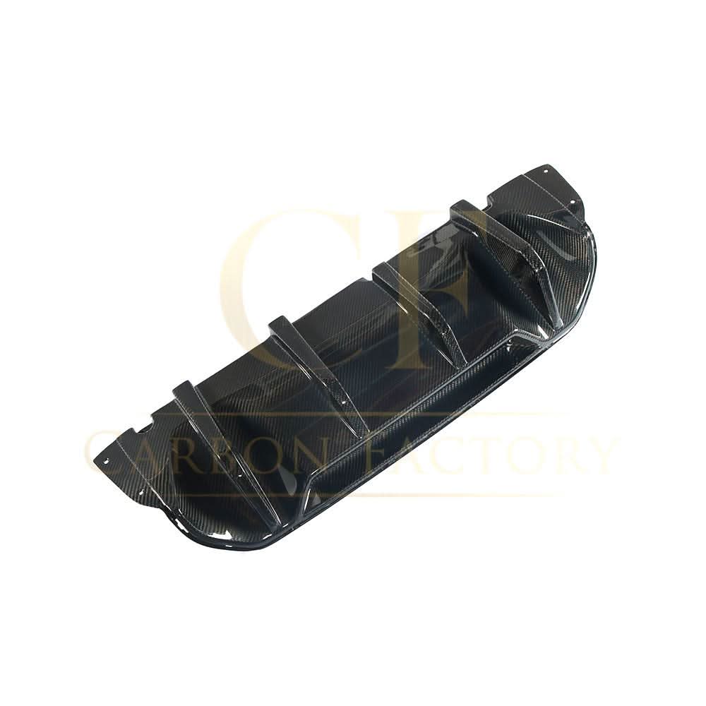 Carbon Fibre rear diffuser for BMW F90 M5 (2017-2024) by MP Style, showcasing sleek, aerodynamic design and high-quality material.