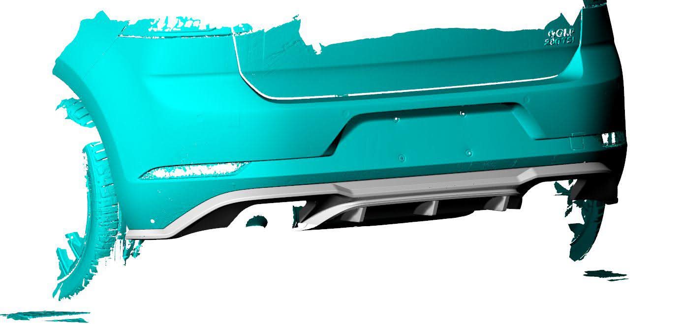 P Style Carbon Fibre Rear Diffuser for VW Golf MK7.5 GTI 17-20 - Carbon Factory