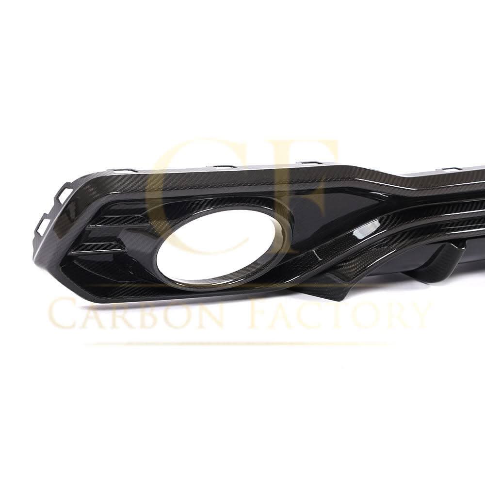 P Style Pre-Preg Carbon Fibre Rear Diffuser with Exhaust Tips for Audi 4K A7 S Line S7 19-22 - Carbon Factory