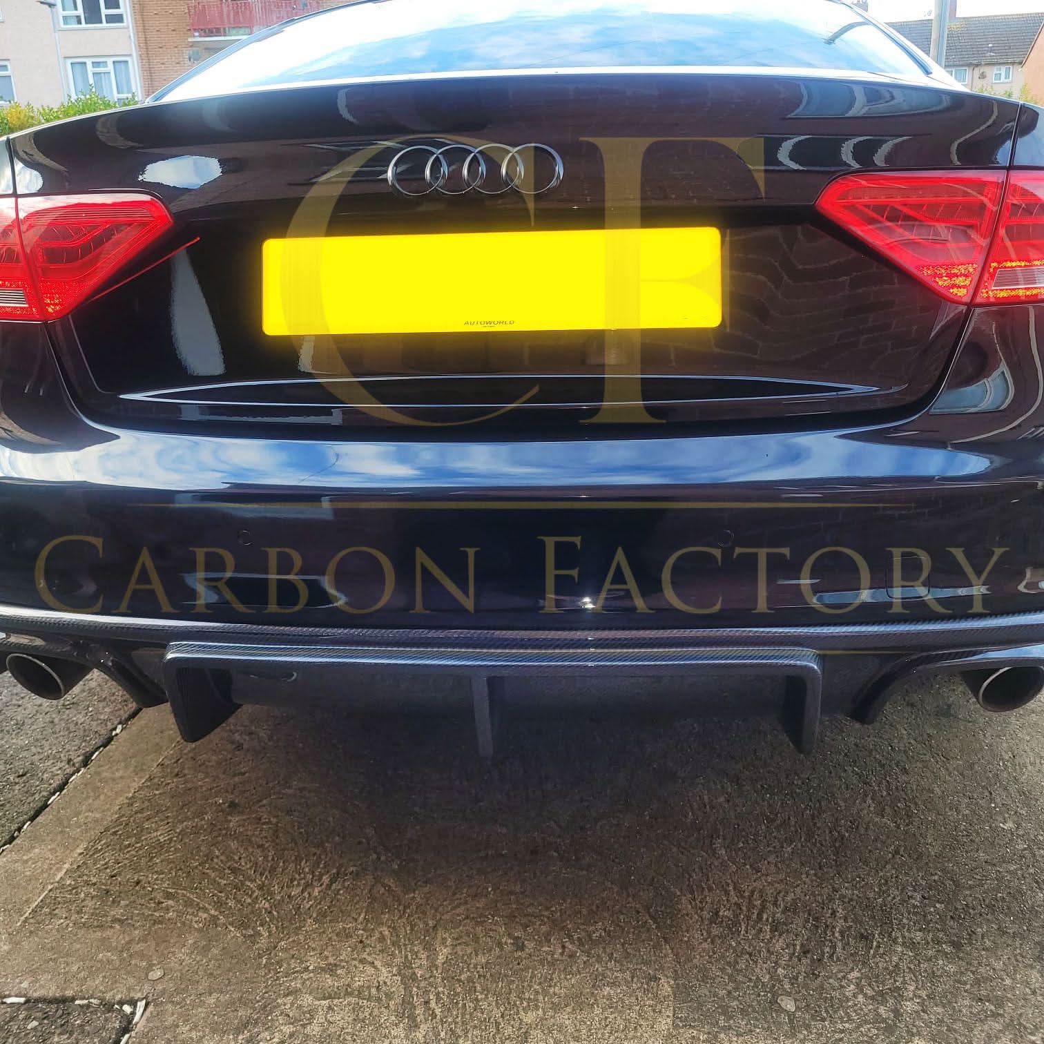 RS Style Carbon Fibre Rear Diffuser for Audi B8.5 S5 & A5 S Line 11-16 - Carbon Factory