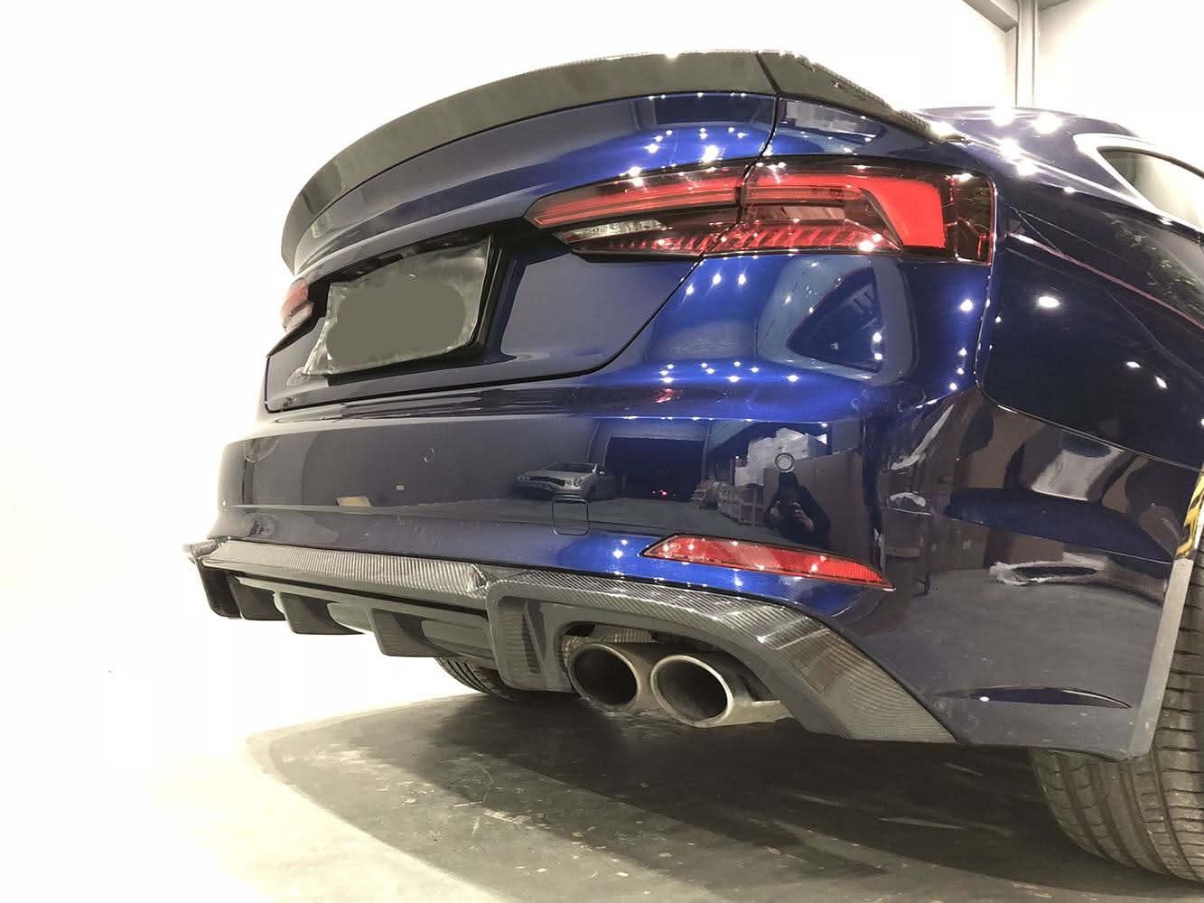 V Style Carbon Fibre Rear Diffuser for Audi B9 A5 S Line & S5 17-19 - Carbon Factory